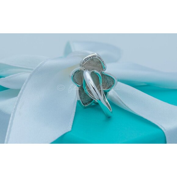 Very Rare Angela Cummings Vintage Orchid Flower Ring in Sterling Silver Size 5 - Picture 4 of 8